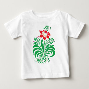 Ornamental Floral Flower Design – Elegant Baby T-Shirt