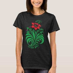 Ornamental Floral Flower Design – Elegant T-Shirt