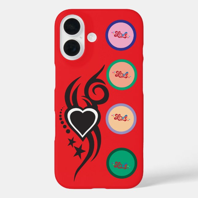 Ornamental Floral Heart Tattoo  Case-Mate iPhone Case (Back)