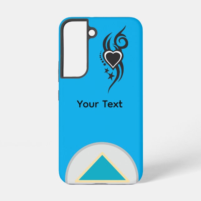 Ornamental Floral Heart Tattoo  Samsung Galaxy S22 Case (Back)