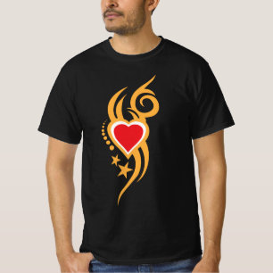 Ornamental Floral Heart Tattoo  T-Shirt