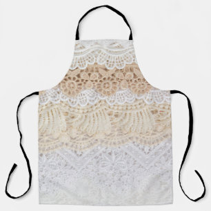 Ornamental Floral Lace: Elegant Collection Apron