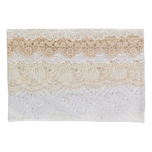 Ornamental Floral Lace: Elegant Collection Pillowcase