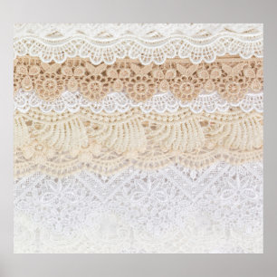 Ornamental Floral Lace: Elegant Collection Poster