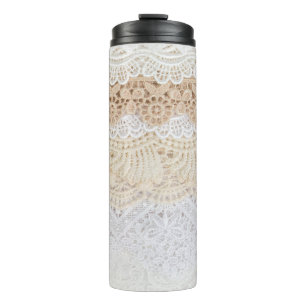 Ornamental Floral Lace: Elegant Collection Thermal Tumbler