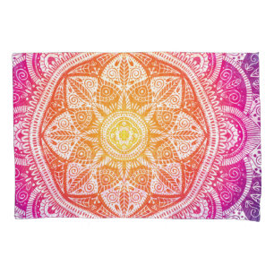 Ornamental floral mandala: colourful vintage. pillowcase