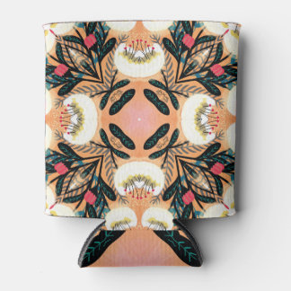 Ornamental Floral Paisley Bandanna Design Can Cooler