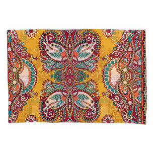 Ornamental Floral Paisley: Traditional Bandanna Pillowcase