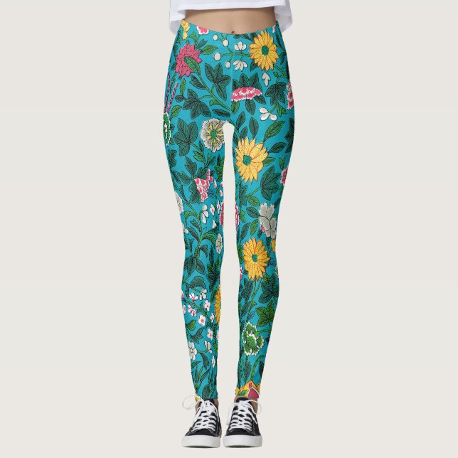Ornamental Floral Pattern Leggings (Front)