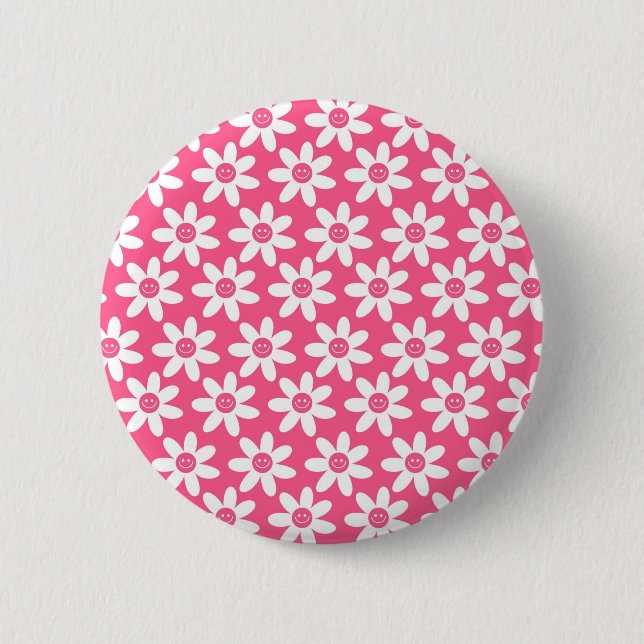 Ornamental Flower 6 Cm Round Badge (Front)