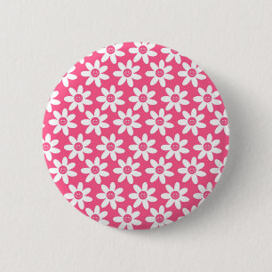 Ornamental Flower 6 Cm Round Badge