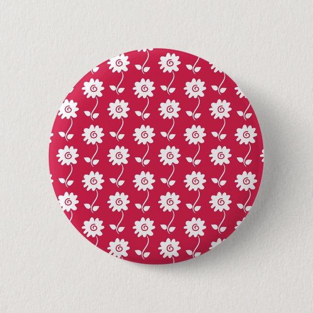 Ornamental Flower 6 Cm Round Badge (Front)