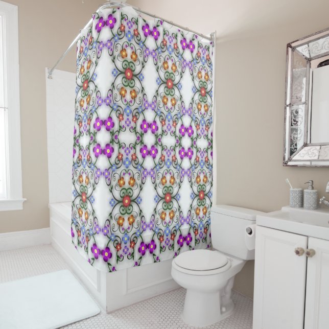ornamental flowers shower curtain (In Situ)