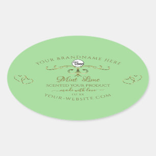 Ornamental Gold Hearts Sage Product Label Add Logo