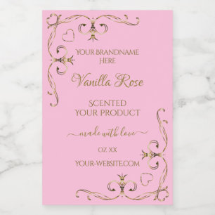 Ornamental Gold Light Baby Pink Product Labels