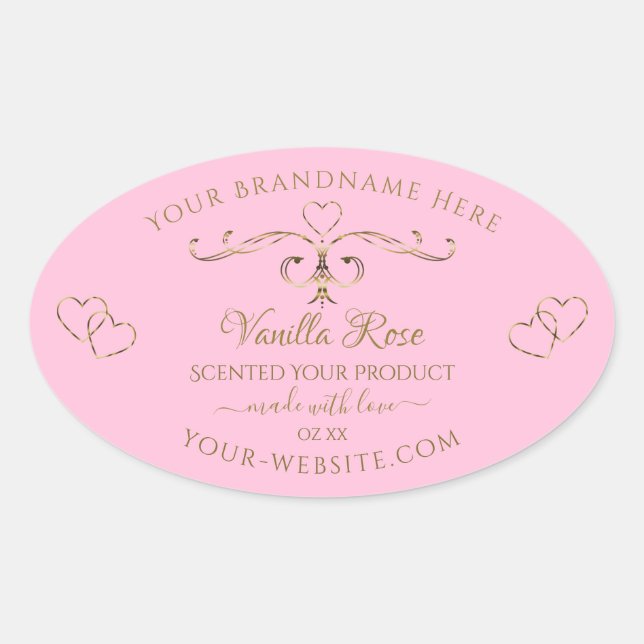 Ornamental Gold Light Baby Pink Product Labels (Front)