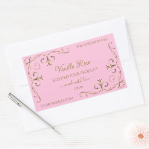 Ornamental Gold Light Baby Pink Product Labels