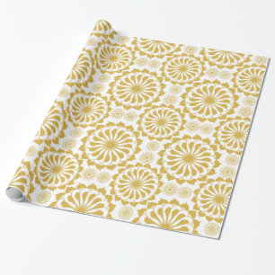 Ornamental golden seamless pattern wrapping paper