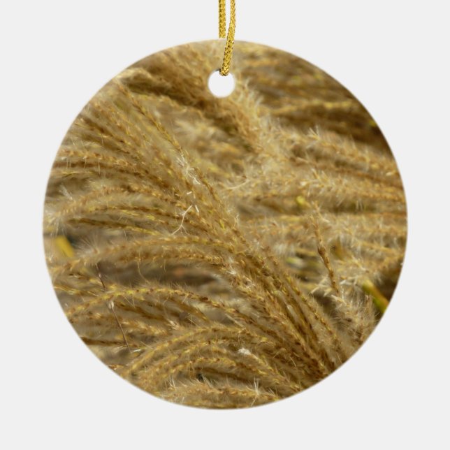 Ornamental Grasses in Fall Ceramic Ornament (Front)