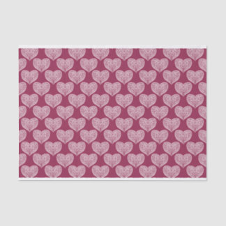Ornamental heart in Burgundy Tissue Paper