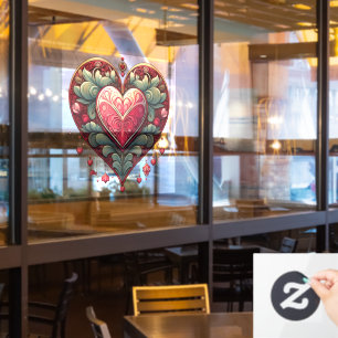 Ornamental Heart Window Cling