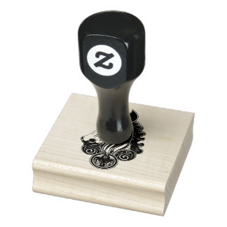 ornamental horse abstarct rubber stamp