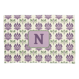 Ornamental Lily Motif Pattern Pillowcase