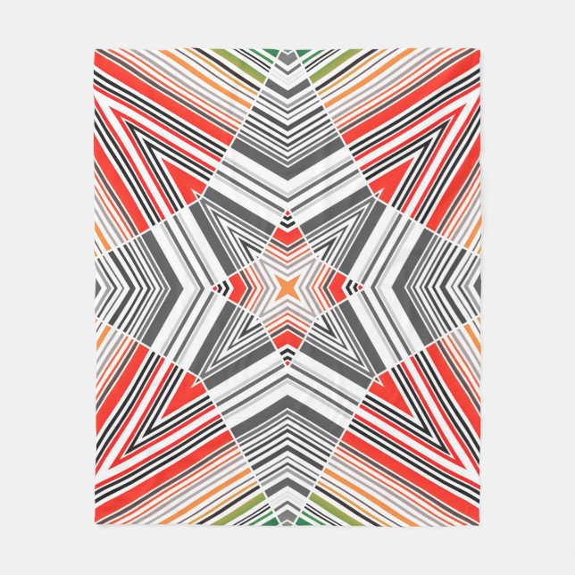 Ornamental Lined: Striped Seamless Background Fleece Blanket (Front)
