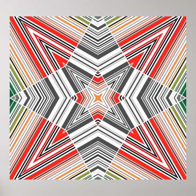 Ornamental Lined: Striped Seamless Background Poster (Front)