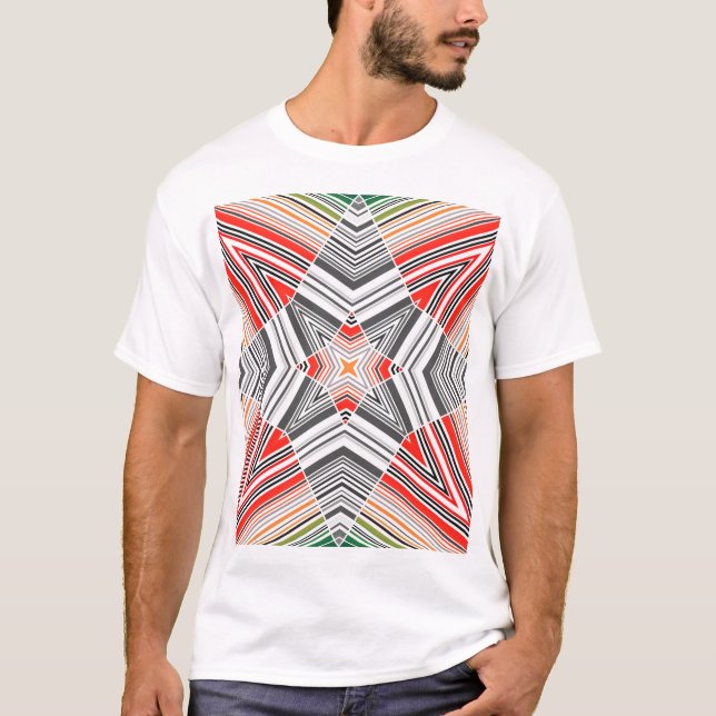 Ornamental Lined: Striped Seamless Background T-Shirt (Front)