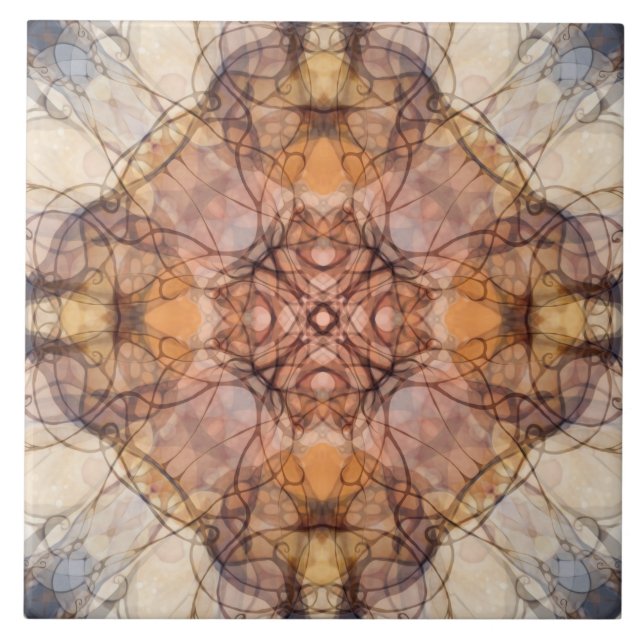 Ornamental, luxury, elegant, pattern, vines, lines ceramic tile (Front)