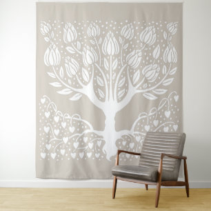 Ornamental Magnolia Tree by Aubrey Beardsley Tapestry