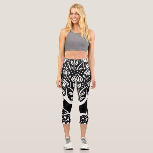 Ornamental magnolia tree capri leggings