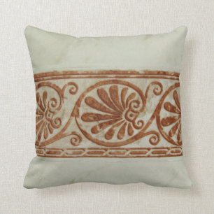 Ornamental Mediterranean Brown Border Cushion