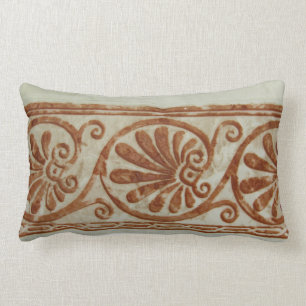 Ornamental Mediterranean Brown Border Lumbar Cushion