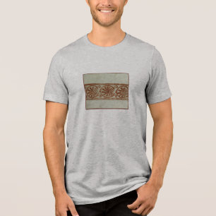 Ornamental Mediterranean Brown Border Tri-Blend Shirt