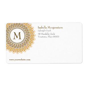 Ornamental Monogram Shipping Label
