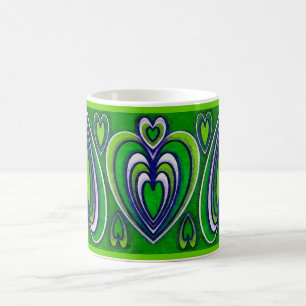 ornamental mug green hearts