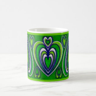 ornamental mug green hearts