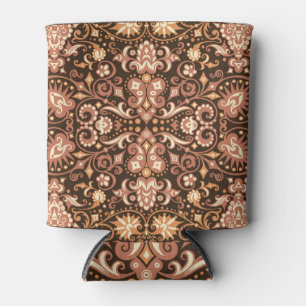 Ornamental Nature Vintage Floral Illustration Can Cooler