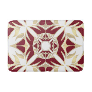 Ornamental pattern, abstract, elegant design bath mat