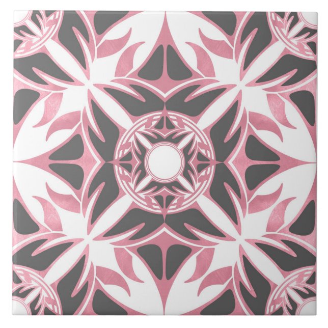 Ornamental pattern, abstract, elegant design ceramic tile (Front)