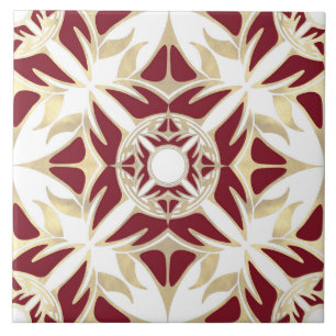 Ornamental pattern, abstract, elegant design ceramic tile