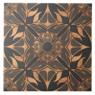Ornamental pattern, abstract, elegant design ceramic tile