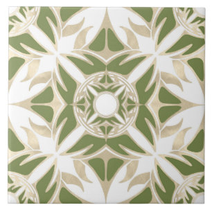 Ornamental pattern, abstract, elegant design ceramic tile