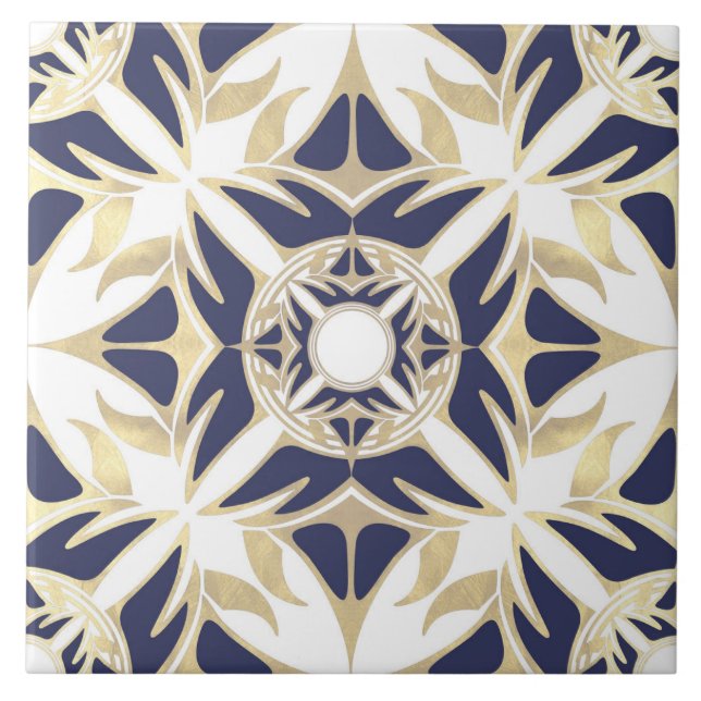 Ornamental pattern, abstract, elegant design ceramic tile (Front)