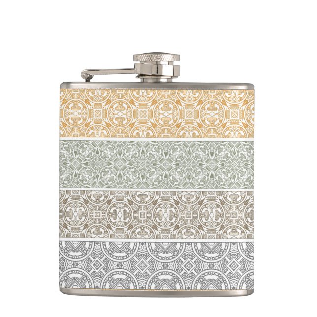 Ornamental pattern hip flask (Front)