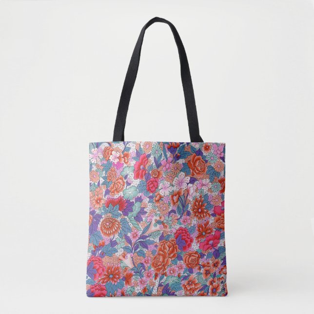 Ornamental pattern in striking colors tote bag (Front)