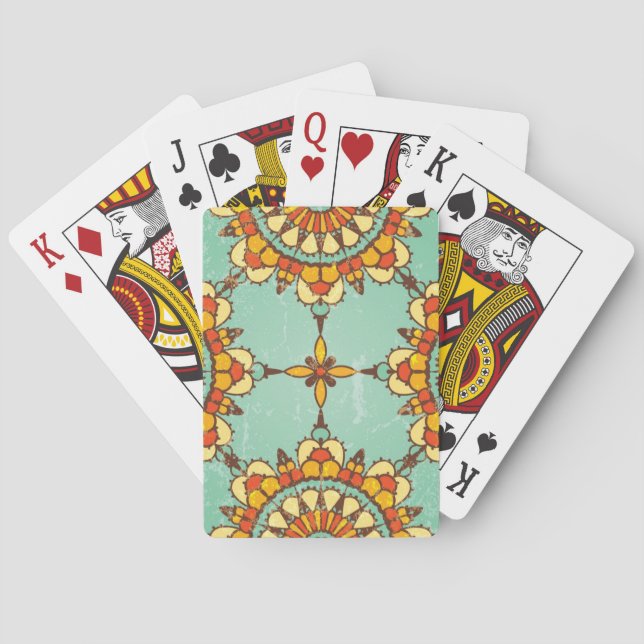 Ornamental pattern playing cards (Back)