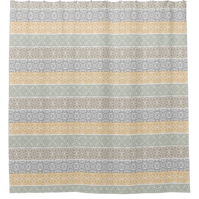 Ornamental pattern shower curtain (Front)